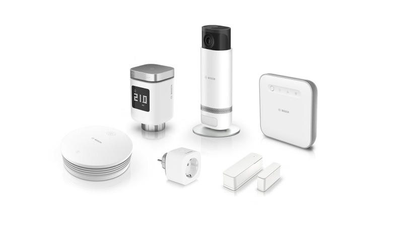 Eine Reihe an Bosch Smart Home-Geräten