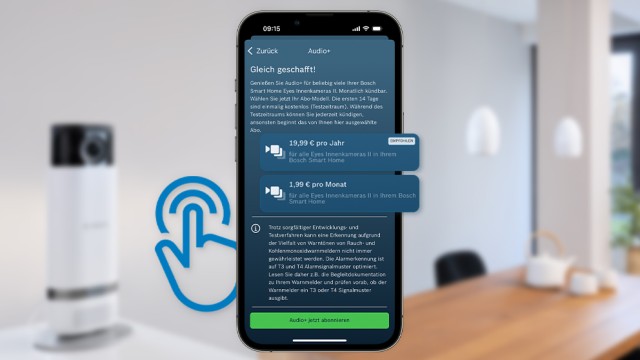 Audio+ Abo zur Geräuscherkennung | Smart Home
